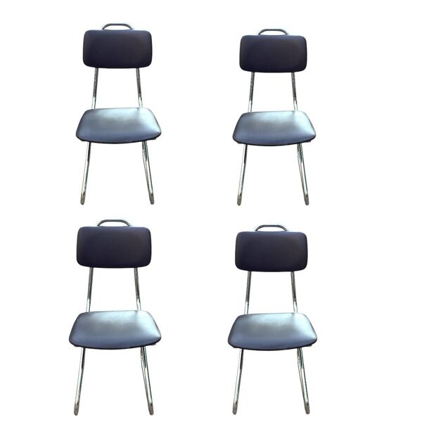 Lot de 4 chaises vintage Collomb Création – Soudexvinyl