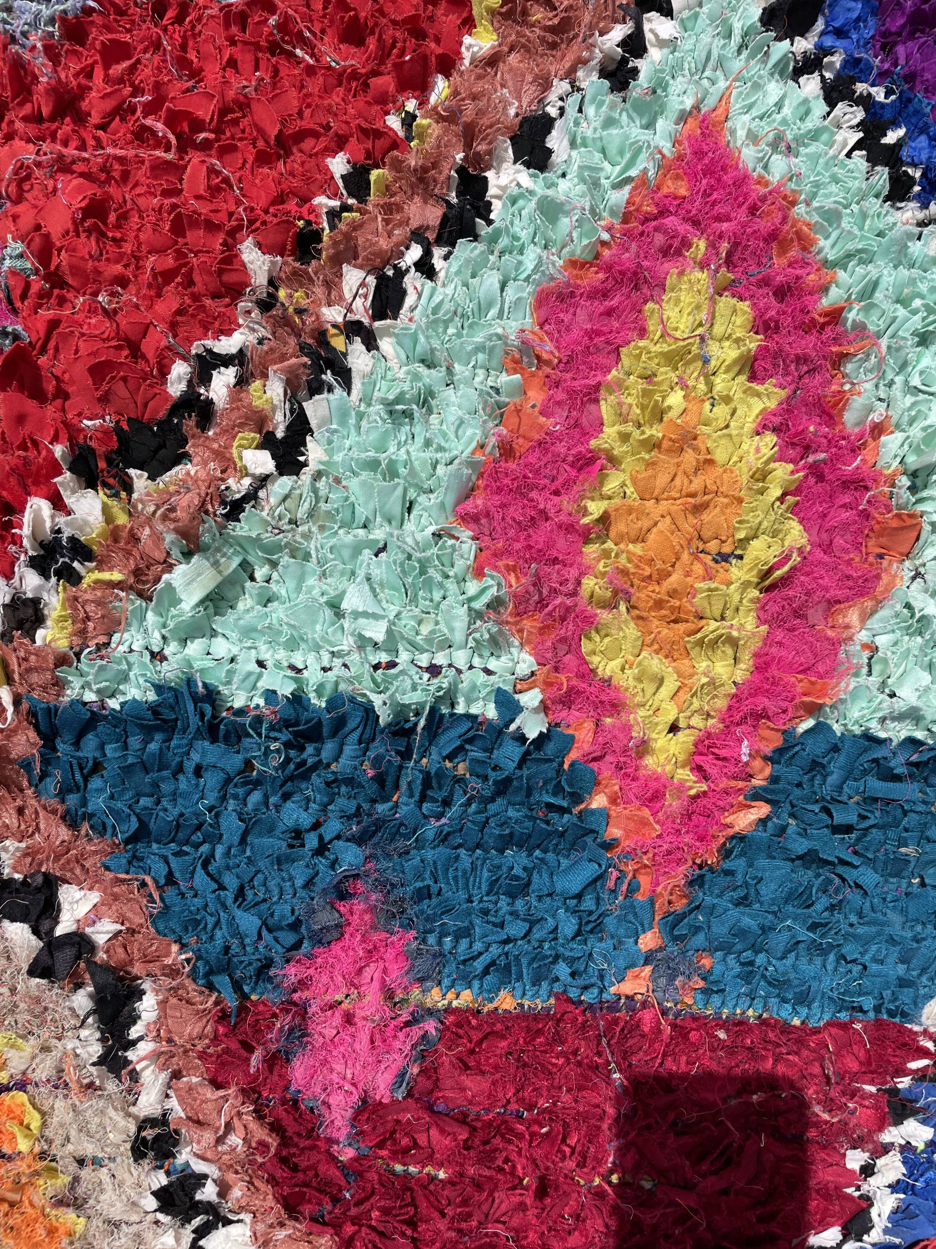 Berber carpet Butcher's with colored diamonds