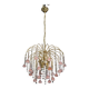 Set of 2 Meryl Streep, Pink Murano Flowers and Crystal Drops Chandelier, 19