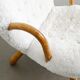 DANISH "CLAM CHAIR" BY ARNOLD MADSEN IN WHITE SHEEPSKIN, 1940s