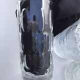 6 Long drink glasses relief glass oval bubbles Pernod