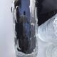 6 Long drink glasses relief glass oval bubbles Pernod