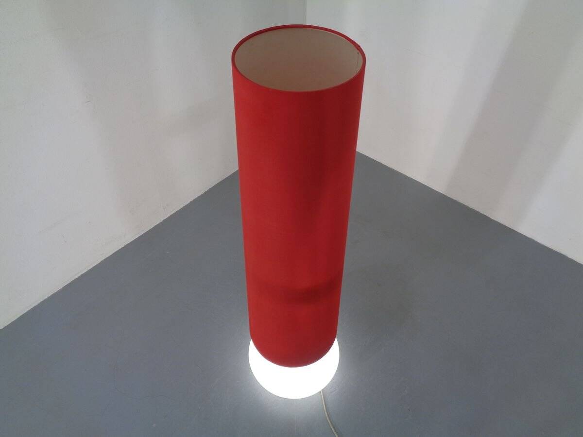 Floor lamp with illuminated glass stand from Doria Leuchten, 1960s.
