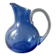 Blue bubble glass pitcher