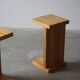 Pair of Scandinavian Modern, Brutalist Night Stands in Solid Pine, 1970s