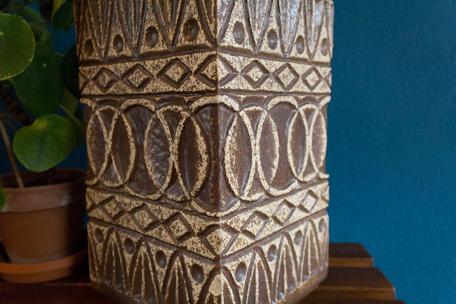 Grand vase de sol vintage fabriqué par bay  W.