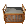 Vintage rattan toy chest