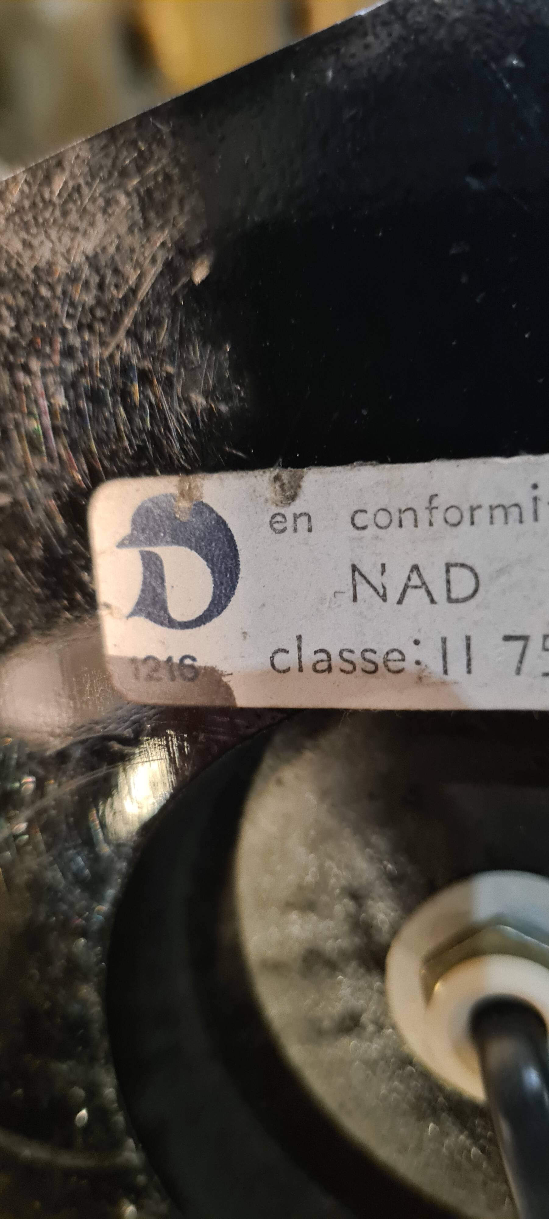 Le dauphin lamp 1960/70, original lampshade