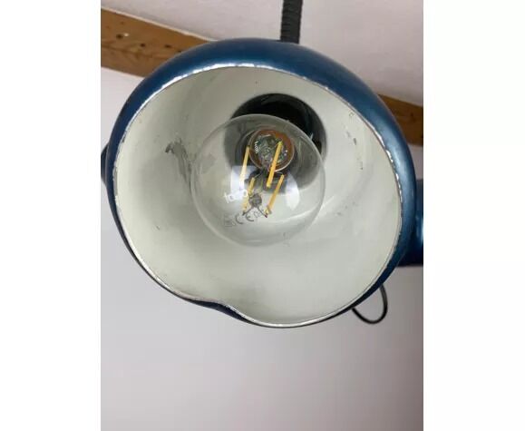 Rolly chandelier 3 blue adjustable spots, 70s