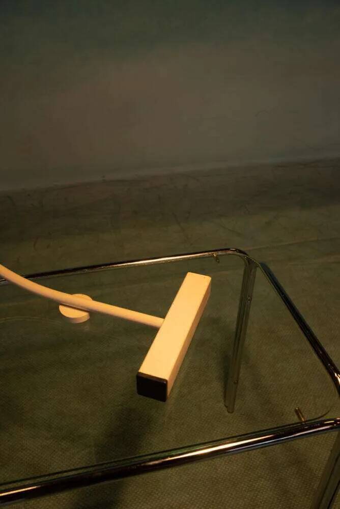 Vintage arc table lamp, 60s/70s Memphis desk lamp.