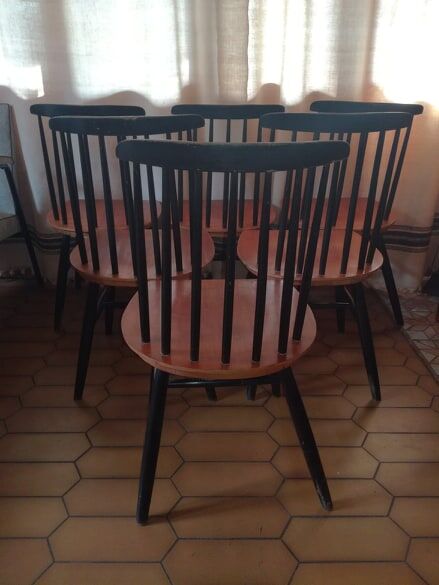 Fanett chair set by Ilmari Tapiovaraaa