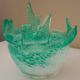 Blown glass empty pocket, thick, free-form, 80s design