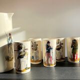 Orangeade service to vintage ceramic soldiers