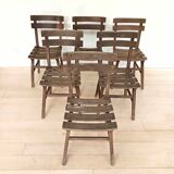 Set of 6 art brut chairs