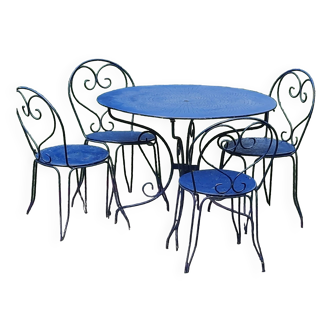 Old wrought iron garden furniture