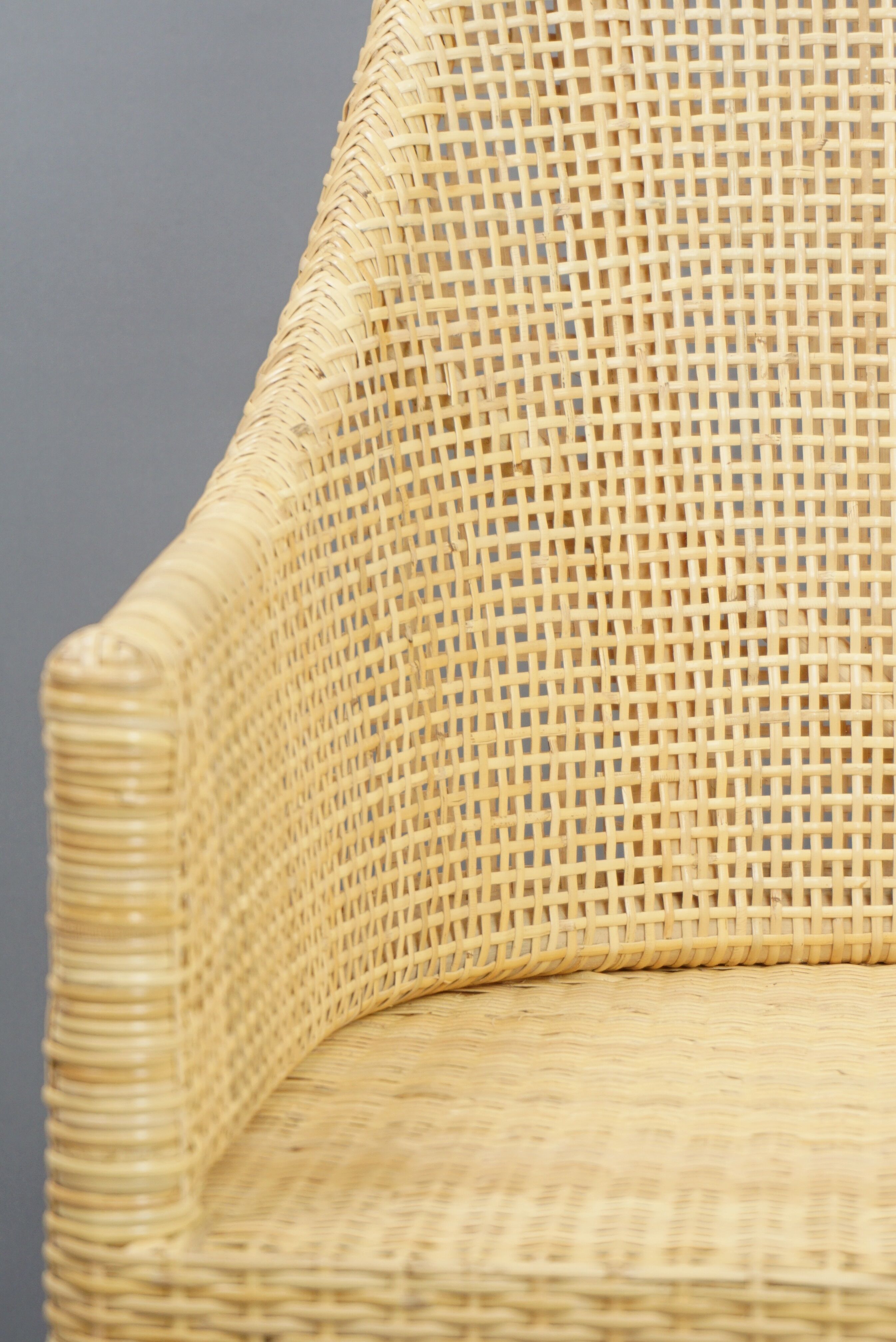 Lot de 6 chaises en rotin et bois