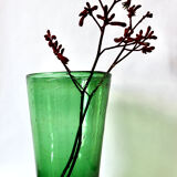 Italian vase in bubbled blown glass from Empoli