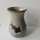 Ceramic vase with fish pattern - Vintage signed (signature to be identified)