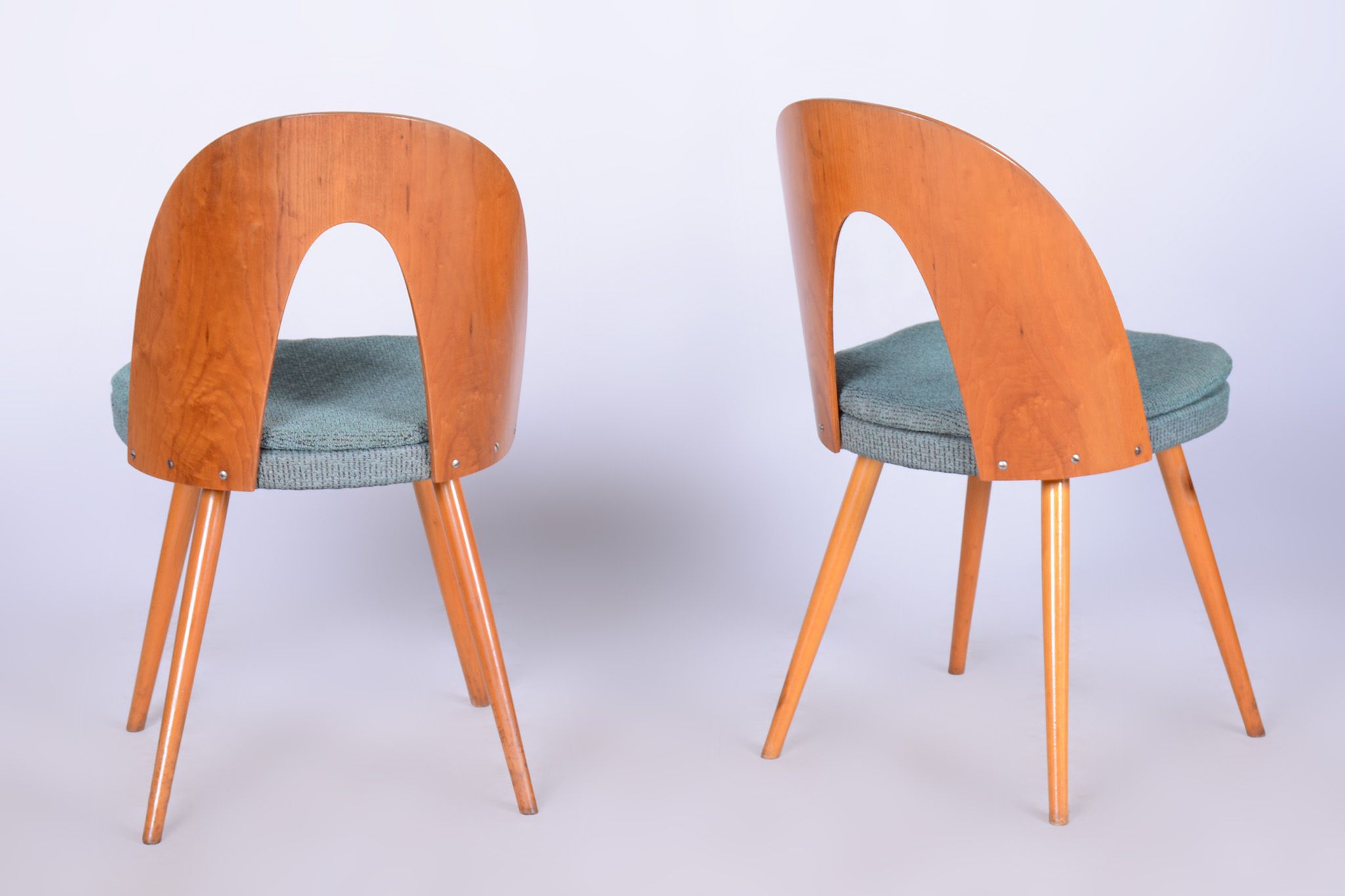 Set of Four Original Midcentury Ash Chairs by Antonin Suman, Czechia, 1930s