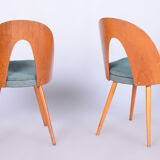 Set of Four Original Midcentury Ash Chairs by Antonin Suman, Czechia, 1930s