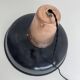 Pair of antique enamelled "mazda" suspensions 35 cm industrial