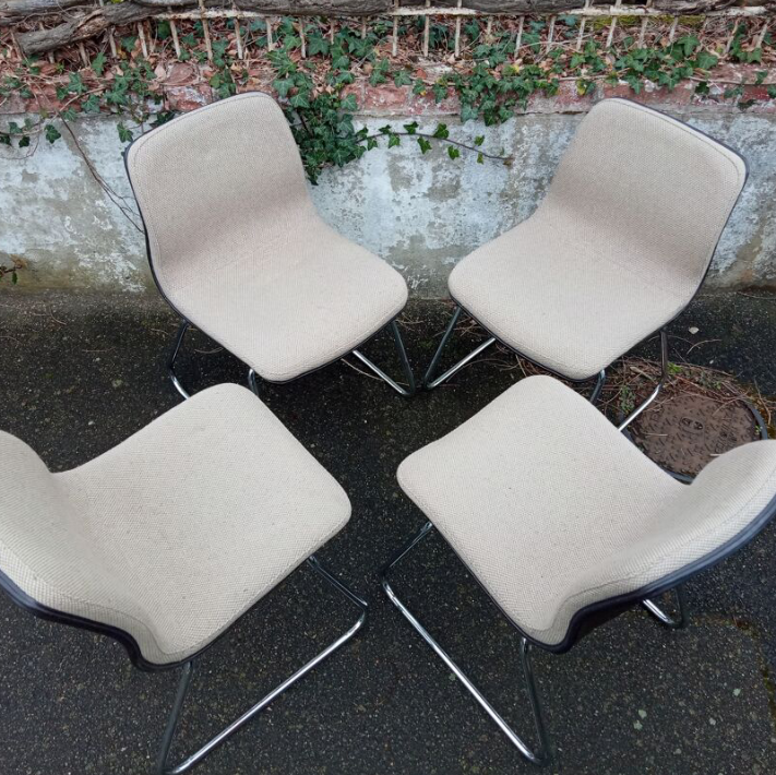 Steelcase Strafor chair, sled legs, 1970s