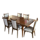 Table rectangulaire et 6 chaises