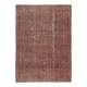 Hand-knotted Vintage Turkish Red Wool Area Rug with Floral Design for Home and Office Decor