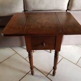 Work table with 2 flaps and 3 drawers