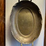 Art-Deco Bread Basket in hammered copper, Turtle shape