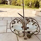 "Leaf" chandelier with opalescent gable