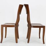 1980s Pair of Solid Teak Chairs, India