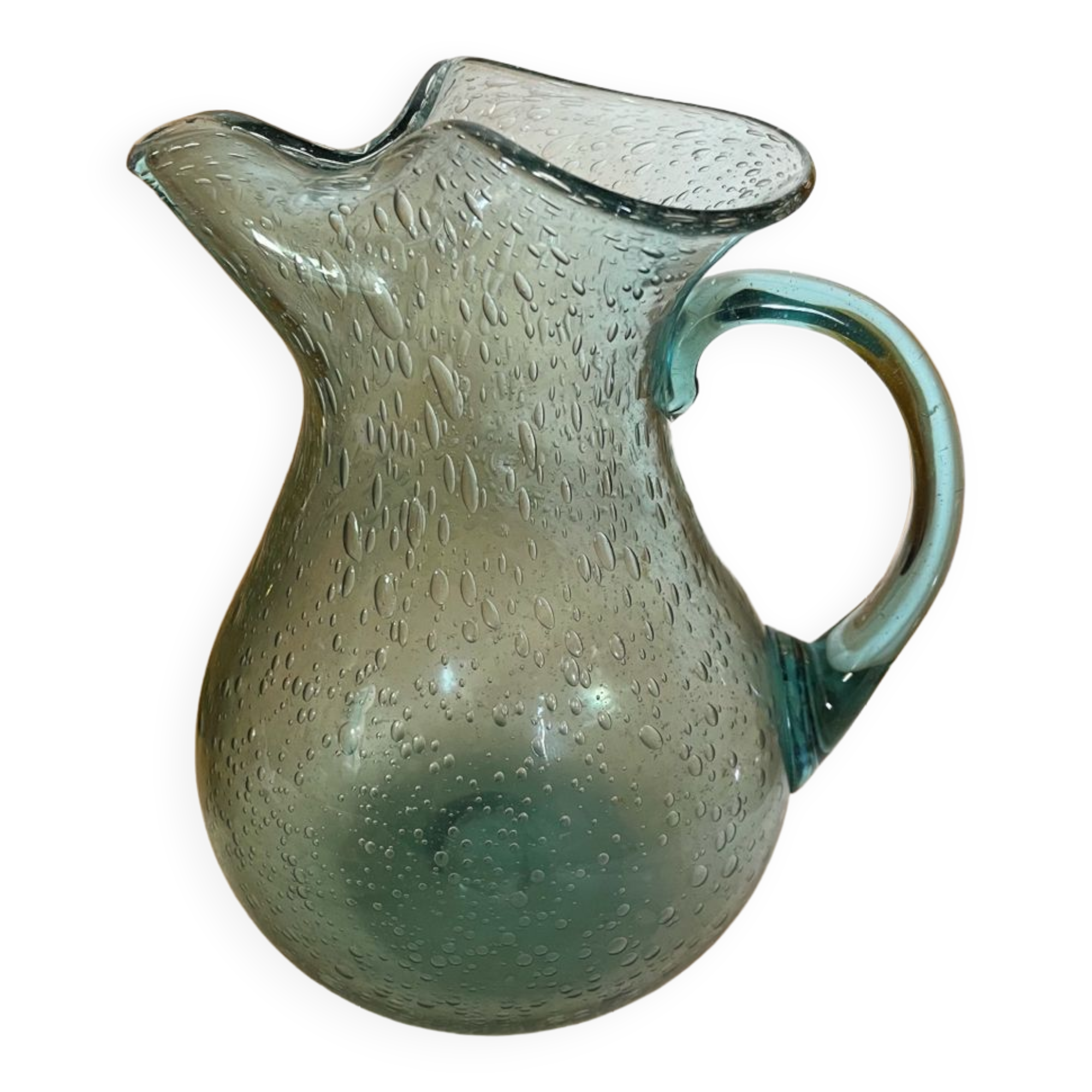 Bubbled glass decanter