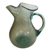 Carafe en verre bullé