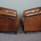 Set de 2 fauteuils club en cuir de mouton