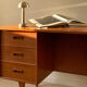 Vintage double-sided Danish teak desk