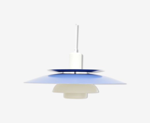 Danish Lyskaer White pendant lamp, 70’S