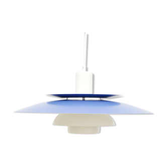 Danish Lyskaer White pendant lamp, 70’S