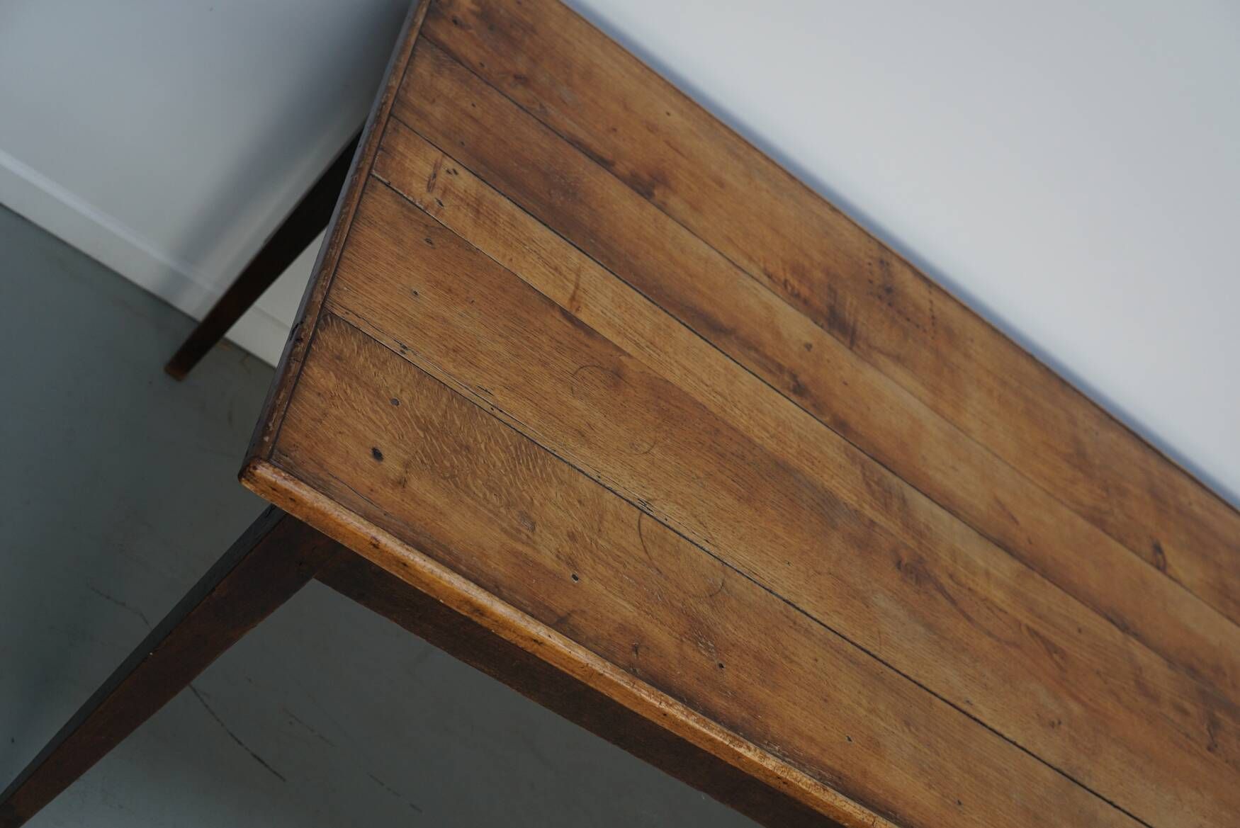 Rustic French Farmhouse Oak Dining Table from the Early 20th Century