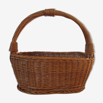 Brown wicker basket