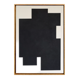 Peinture abstraite minimaliste, signe noir