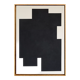 Peinture abstraite minimaliste, signe noir