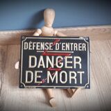 Plate embossed trespassing