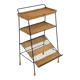 Scandinavian rattan magazine rack, Sweden, 1950s