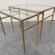 Tables basses gigognes Roger Thibier dorées 1960