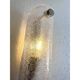 Contemporary Modern Clear Graniglia ”Canalina" Murano Glass Wall Sconce-Set