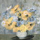 Ensemble de petites gouaches sur papier, bouquets de fleurs