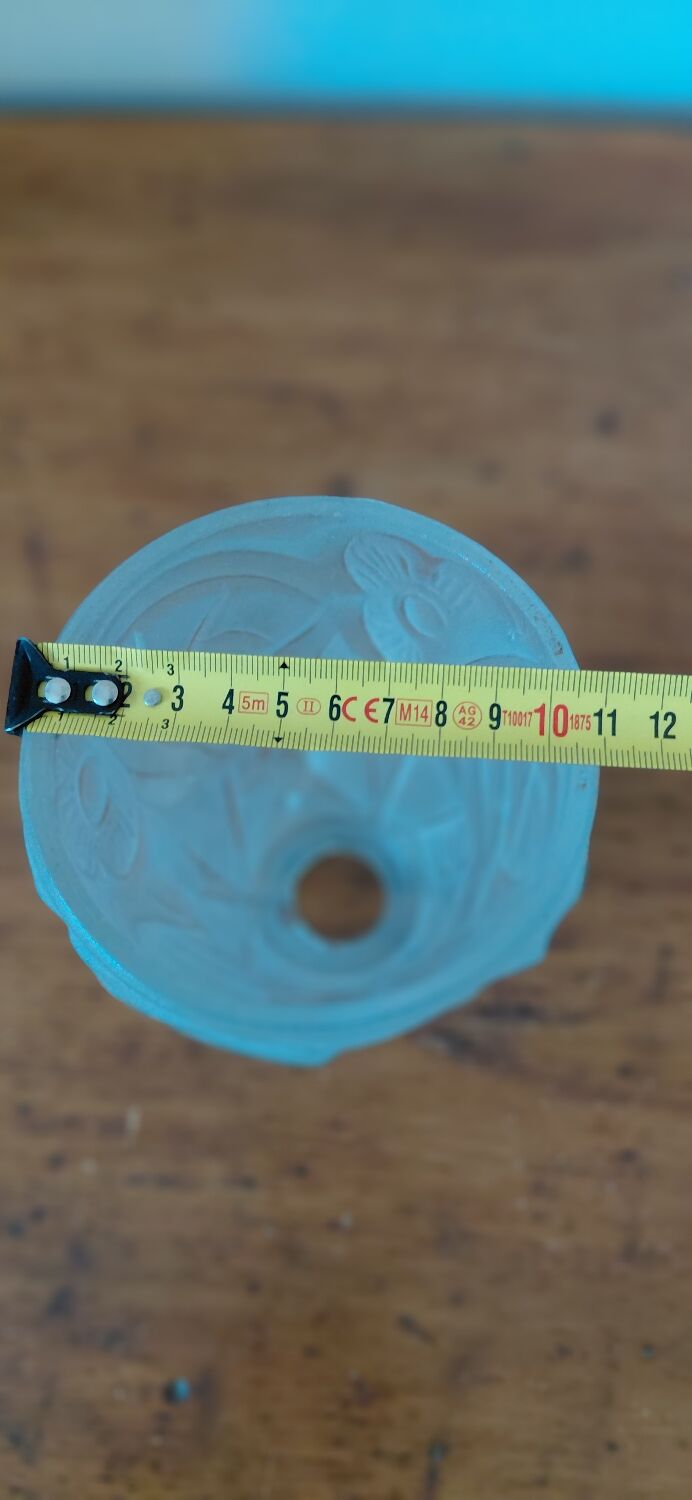 Set for Art Deco chandelier (1 cup, 3 globes)