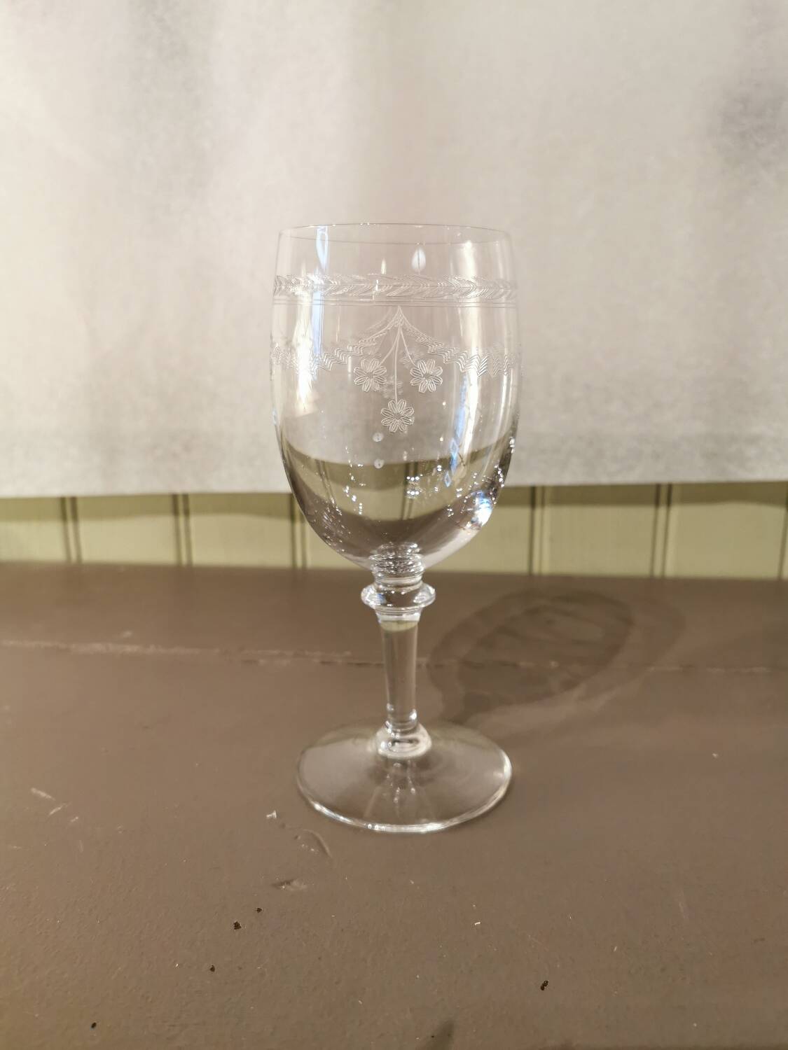 Set of 9 crystal glasses from the Napoleon III period