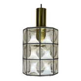 lampe suspendue Glashütte Limburg des années 1960-70 modèle P292 en verre